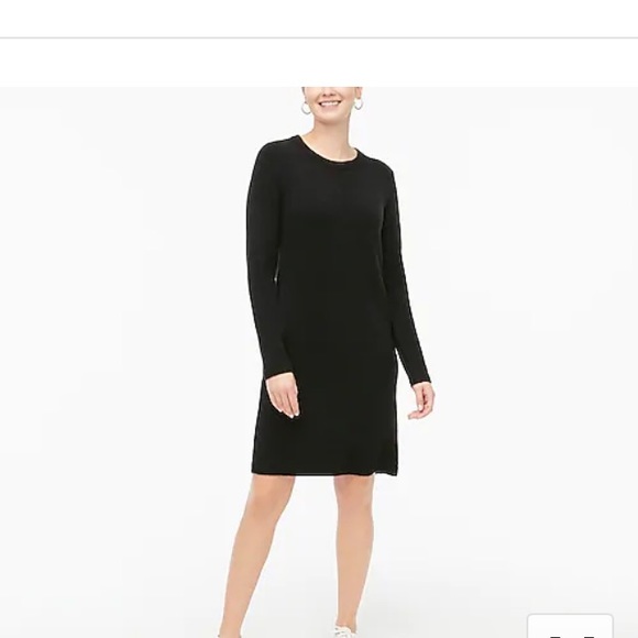 JCrew Factory Black Sweater Dress NWT - Picture 2 of 5